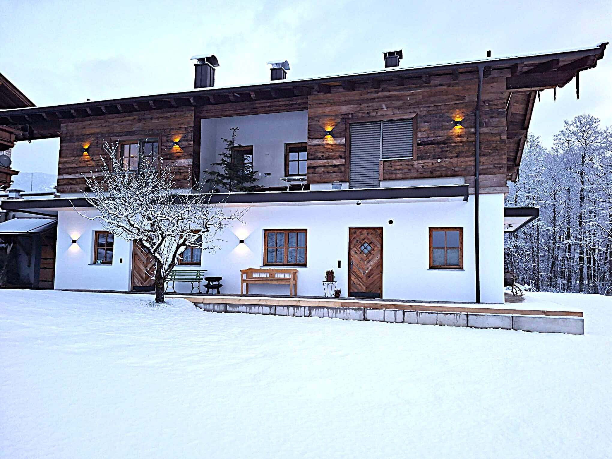 Das Zuahaus am Riedhof zeigt sich die Ferienwohnung d'kloane Mühle in seinem Winterkleid.