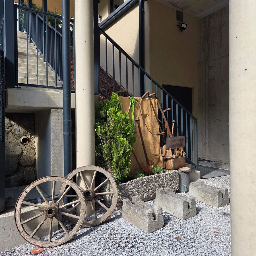 Der Aufgang zur Ferienwohnung Pferdeheimat.